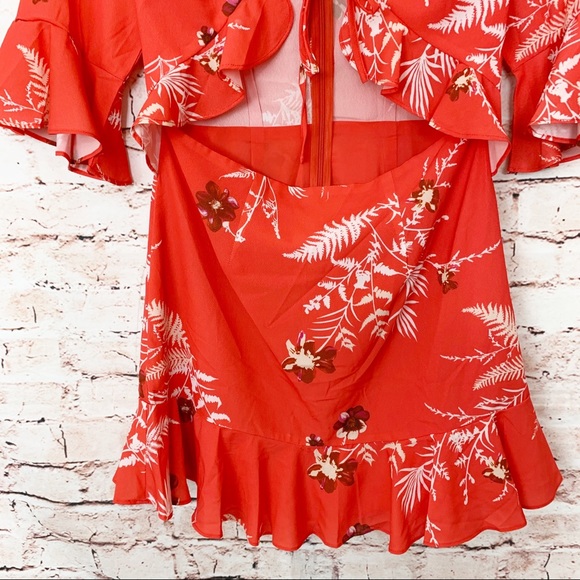 Saints + Secrets Cutout Floral Print Mini Dress - Picture 6 of 8